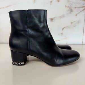 Michael Kors Black Ankle Boots with Chain Detail
